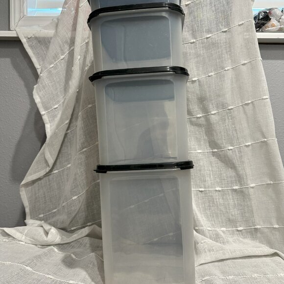 Tupperware Modular Mates Rectangular Food Storage Containers Set of 4 - Picture 7 of 8